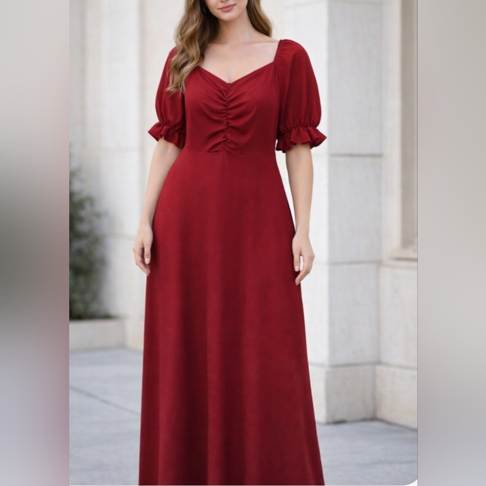 SHEIN Burgundy Dress. Size L. Very Good Condition.
